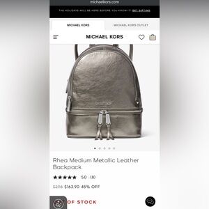 Michael Kors Rhea gold backpack